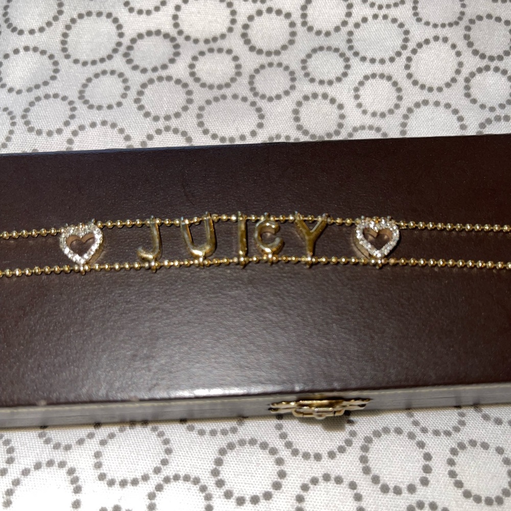 ❤️ JUICY COUTURE Vintage Bracelet Gold With Rhinestones and “Juicy” letters